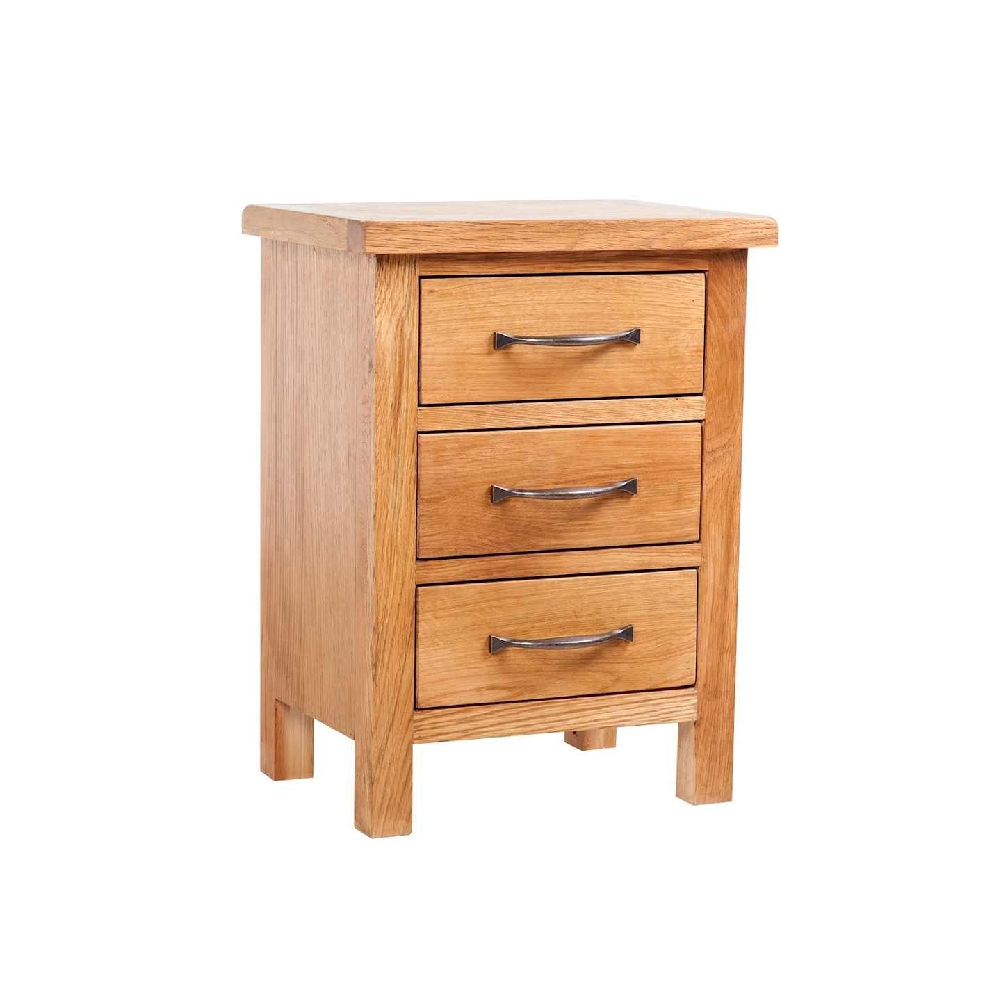 Table de chevet avec 3 tiroirs 40x30x54 cm Bois de chêne massif