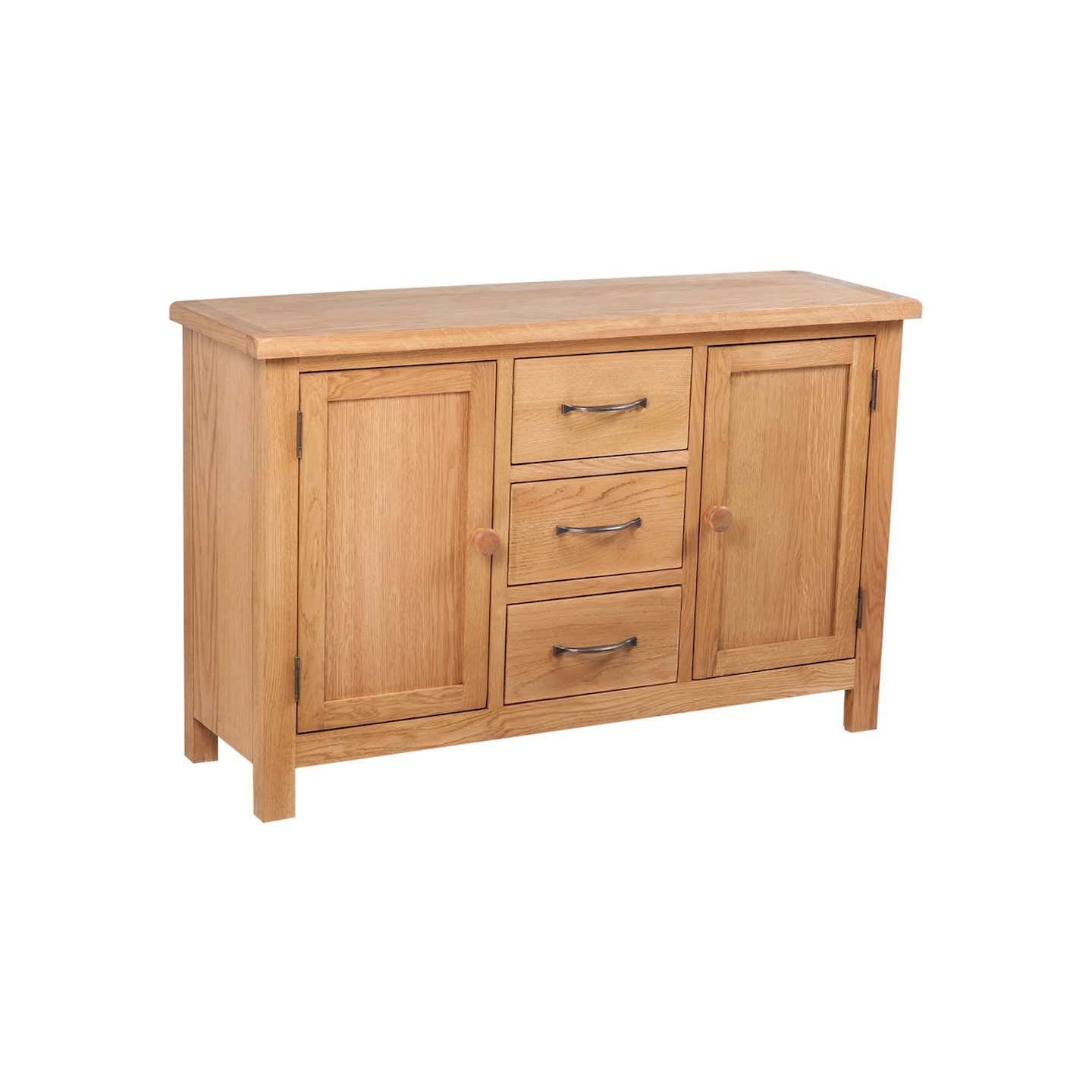 Buffet avec 3 tiroirs 110 x 33,5 x 70 cm Bois de chêne massif