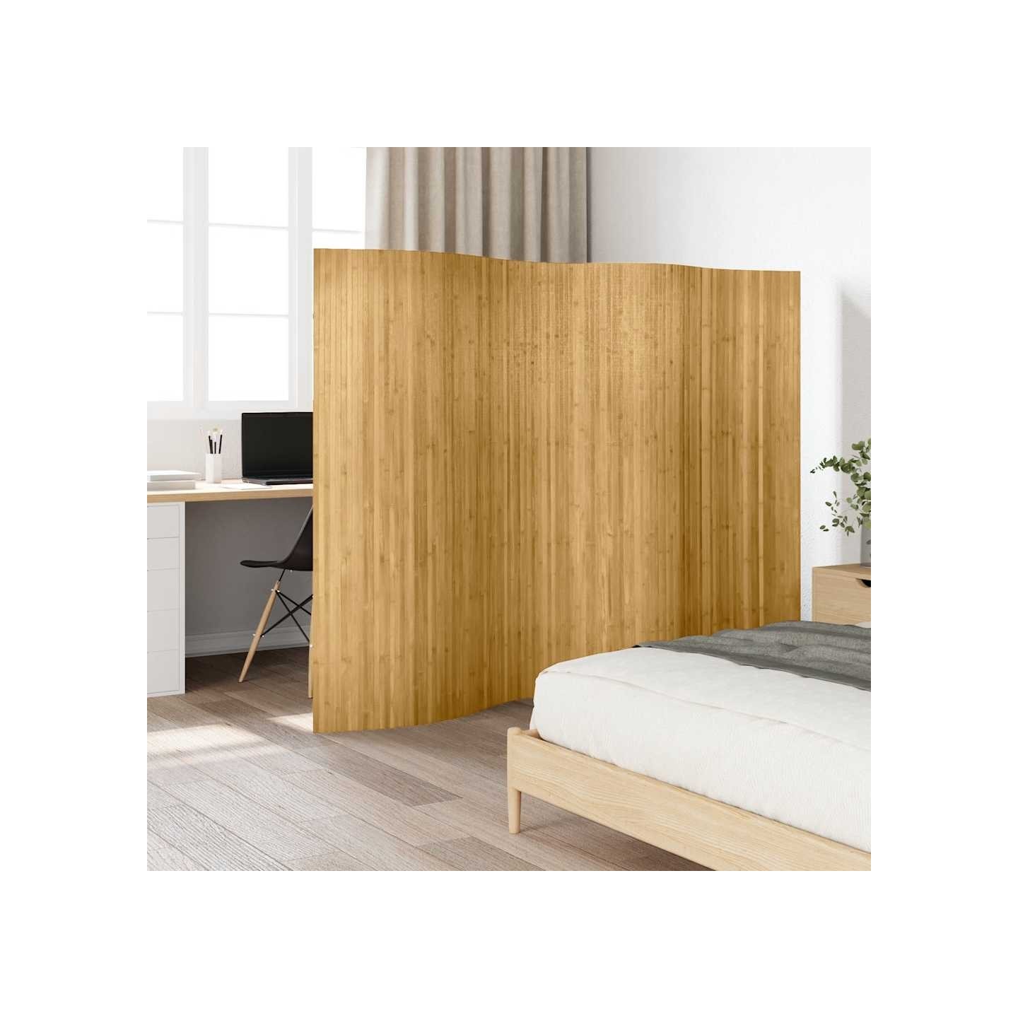 Cloison de séparation bambou naturel largeur 250 cm hauteur 165 cm