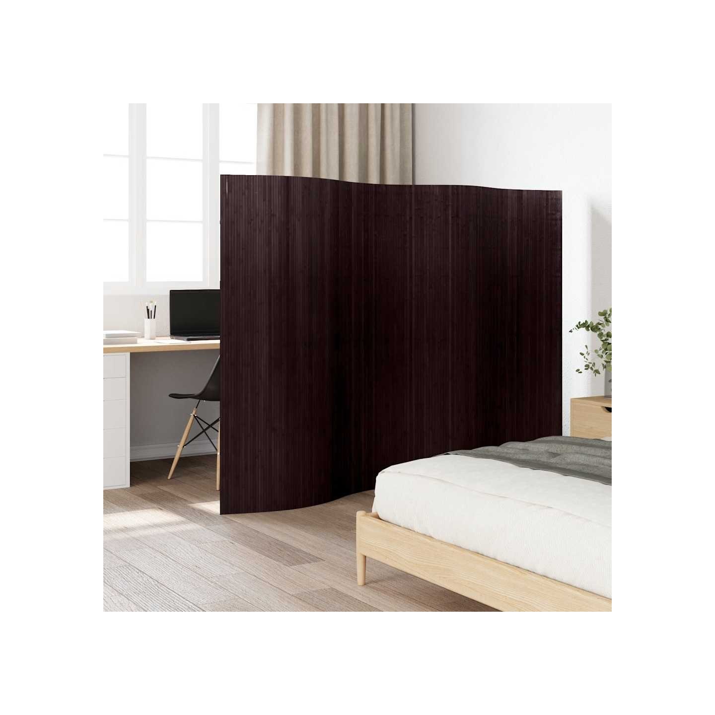 Cloison de séparation marron foncé largeur 250cm hauteur 165cm