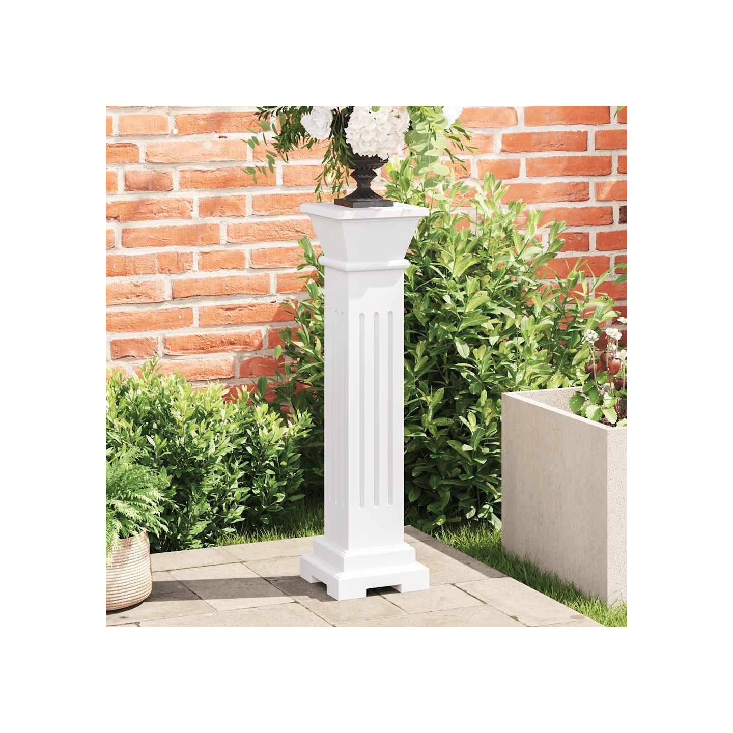 Support pilier classique carré pour plantes MDF