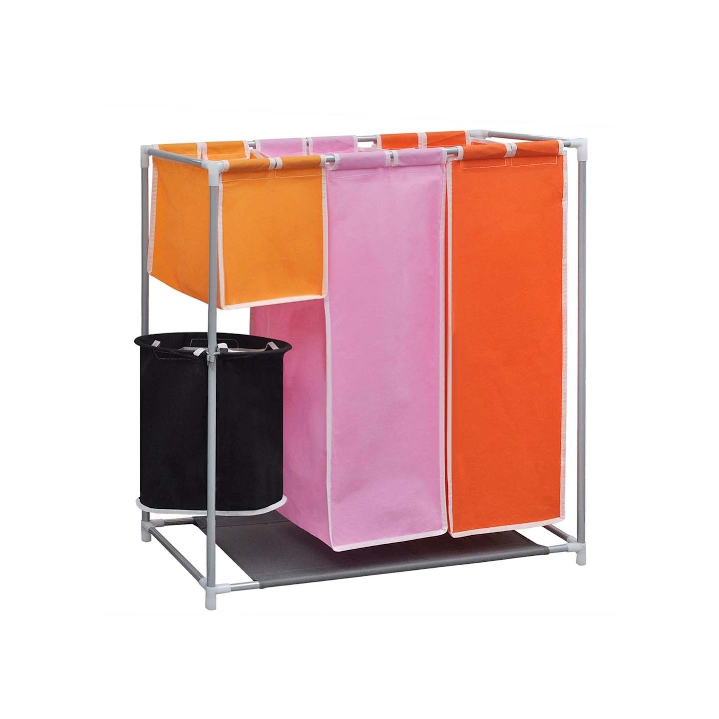 Panier à linge à 3 sections avec un bac de lavage