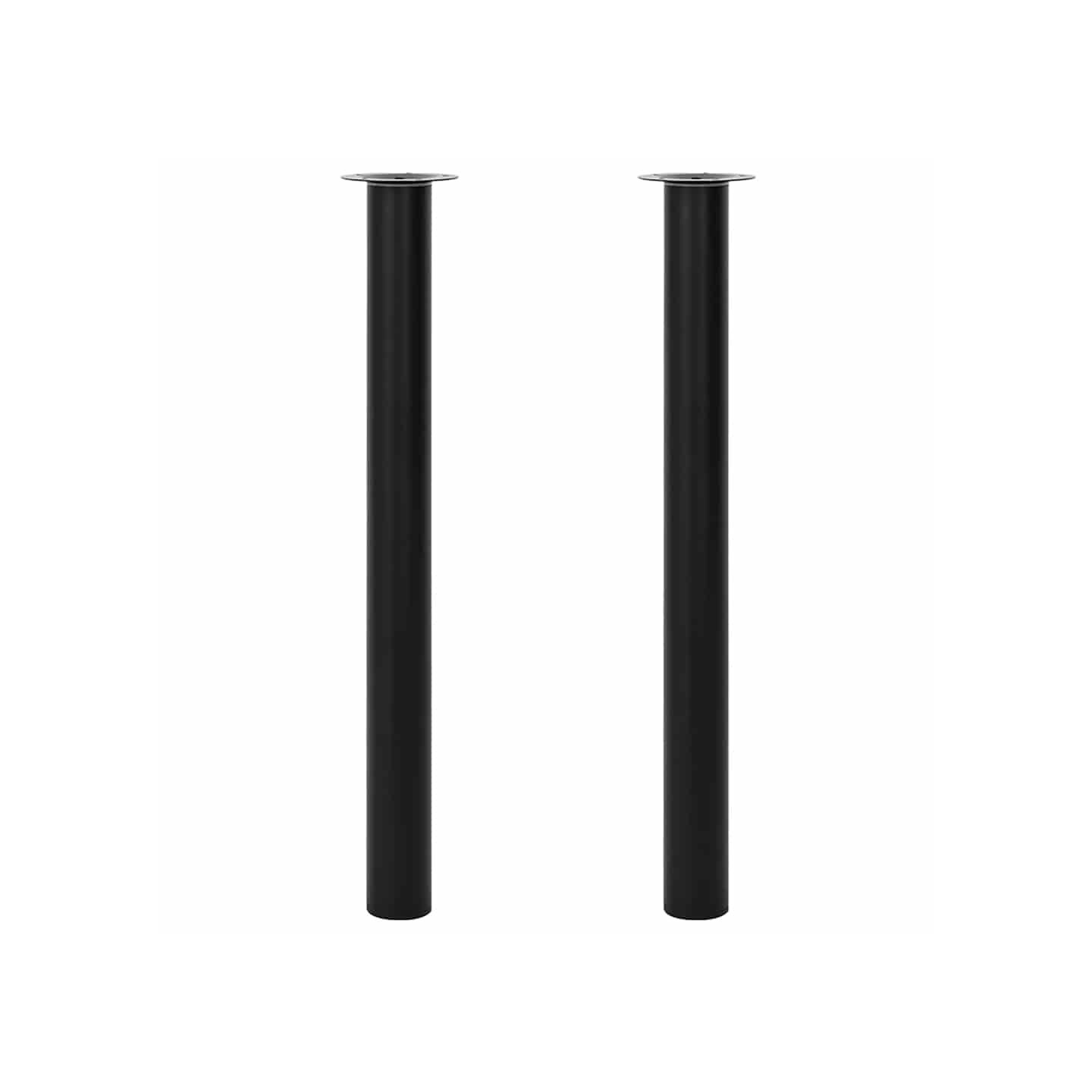 Pied de table télescopique 2 pcs Noir 710 mm - 1100 mm