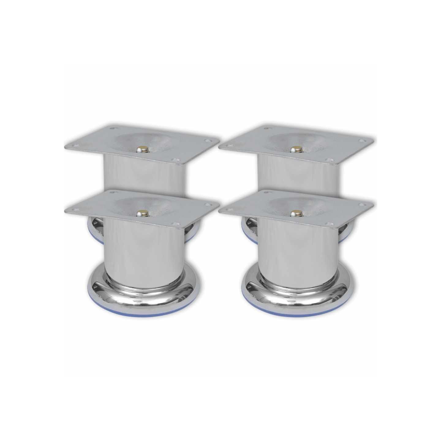 Pieds ronds de canapé 4 pcs Chrome 60 mm
