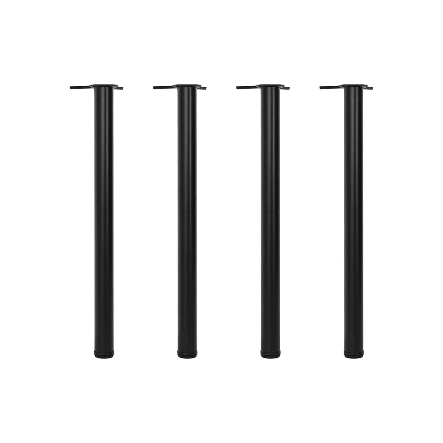 4 pieds de table réglables en hauteur 870 mm Noir