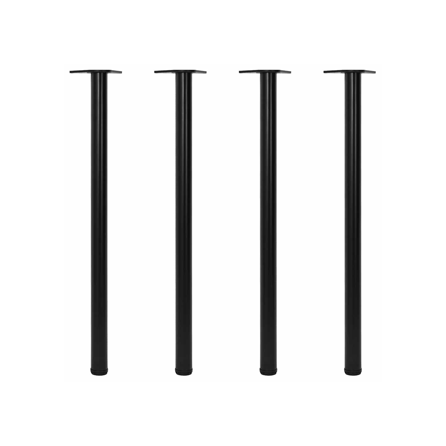 4 pieds de table réglables en hauteur Noir 1100 mm