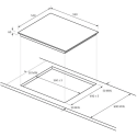Plaque induction Candy CTP644SCBB 4 foyers Twin Power | Nimestore
