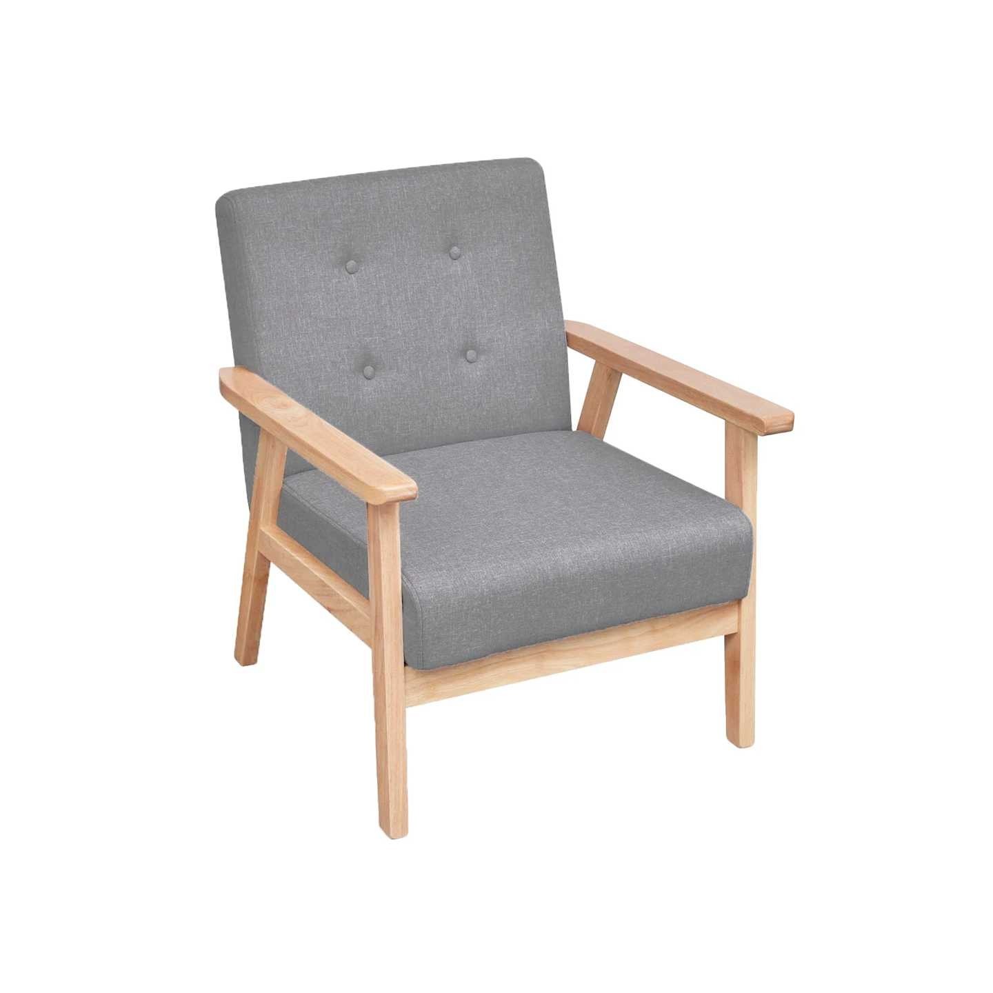 Fauteuil gris foncé tissu