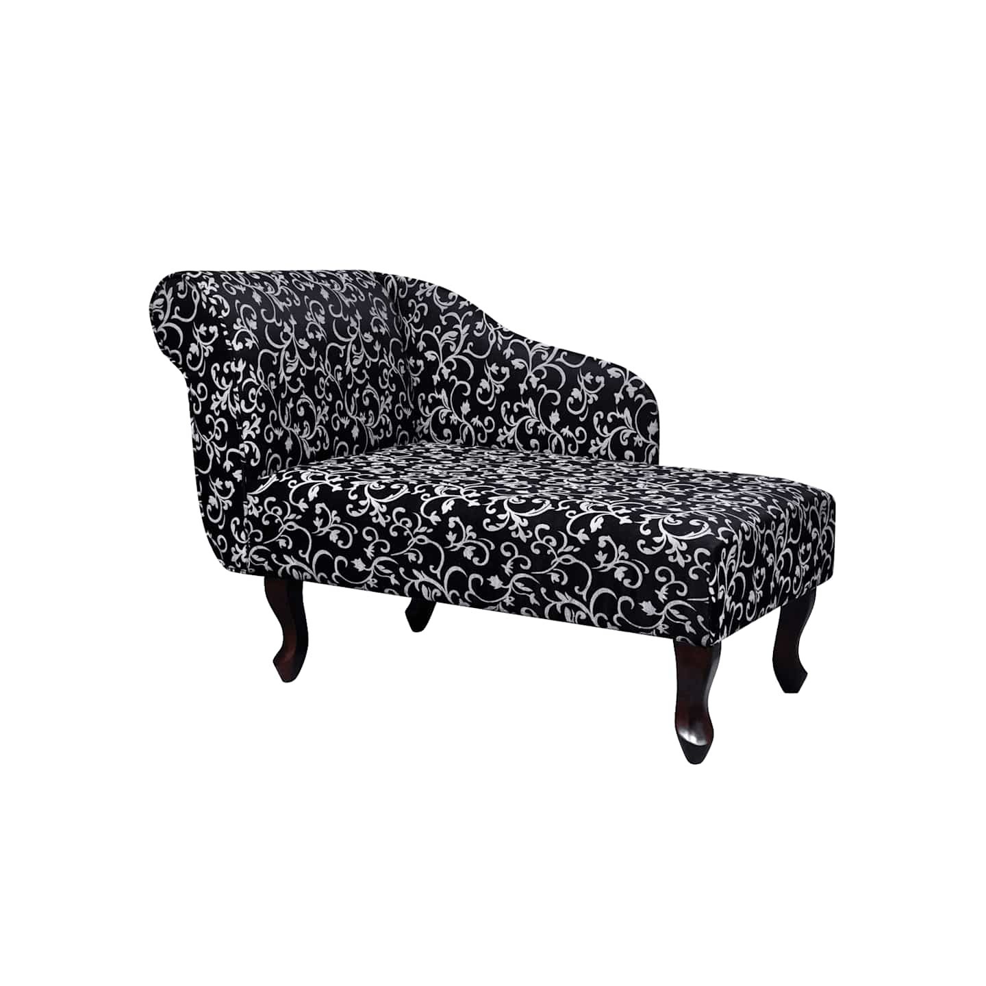 Chaise longue Noir et blanc Tissu