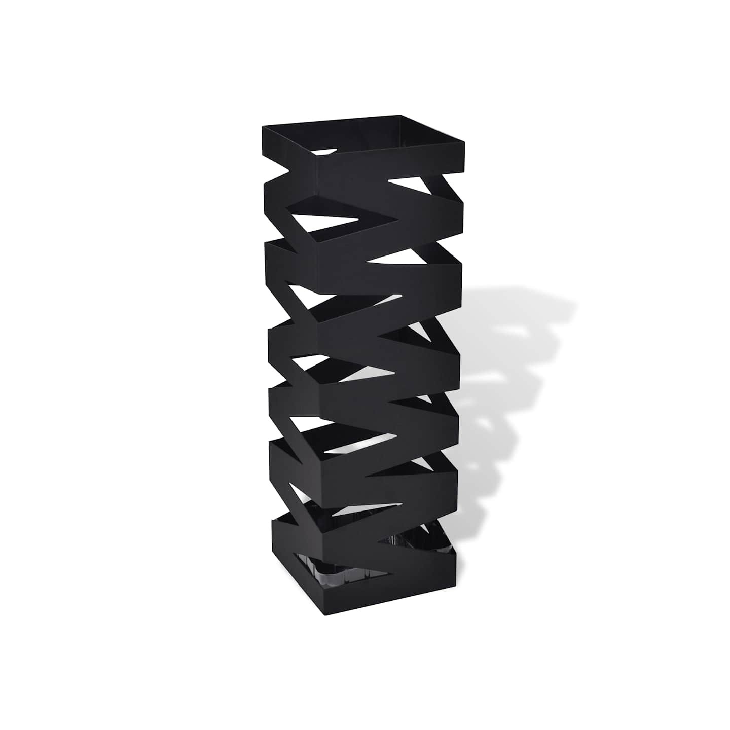 Porte-parapluie carré Noir Acier 48,5 cm
