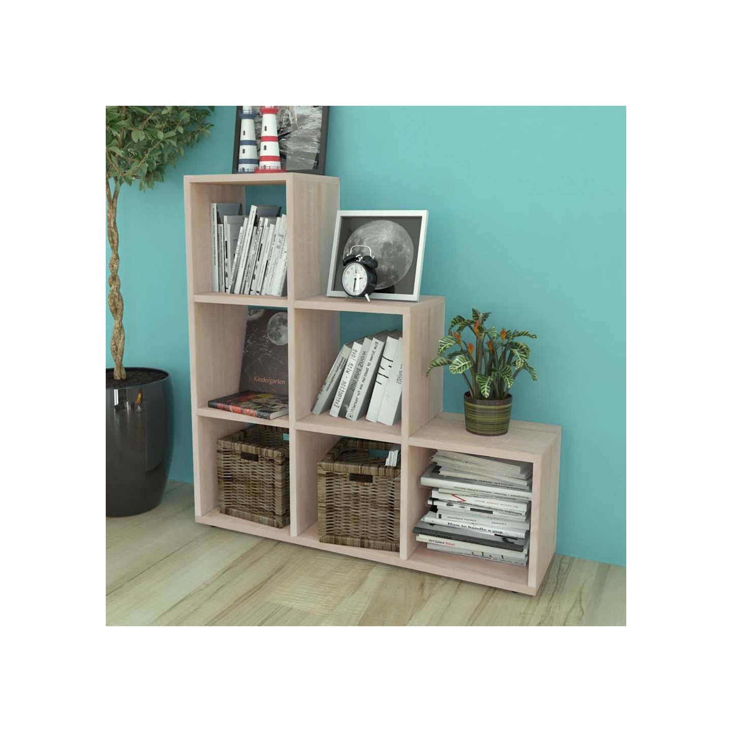 Bibliothèque/étagère 107 cm Couleur de chêne