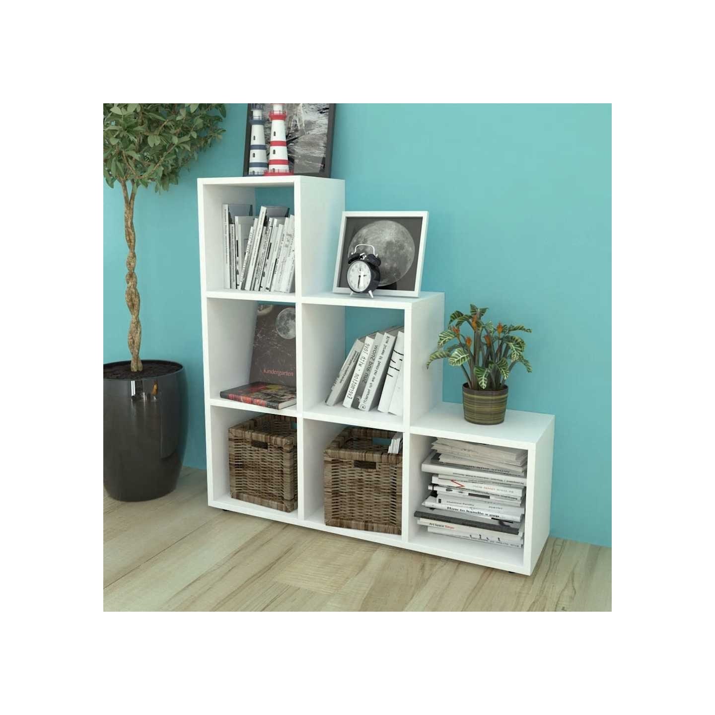 Bibliothèque/étagère 107 cm Blanc