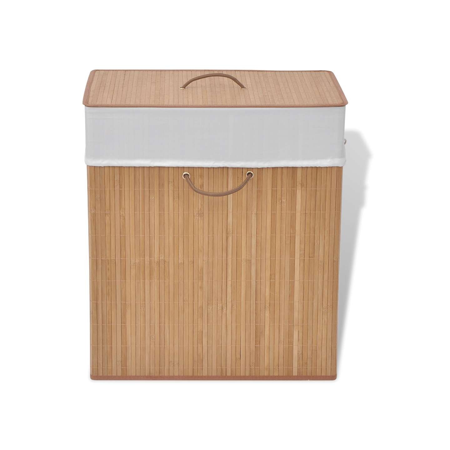 Panier à linge rectangulaire Bambou Naturel
