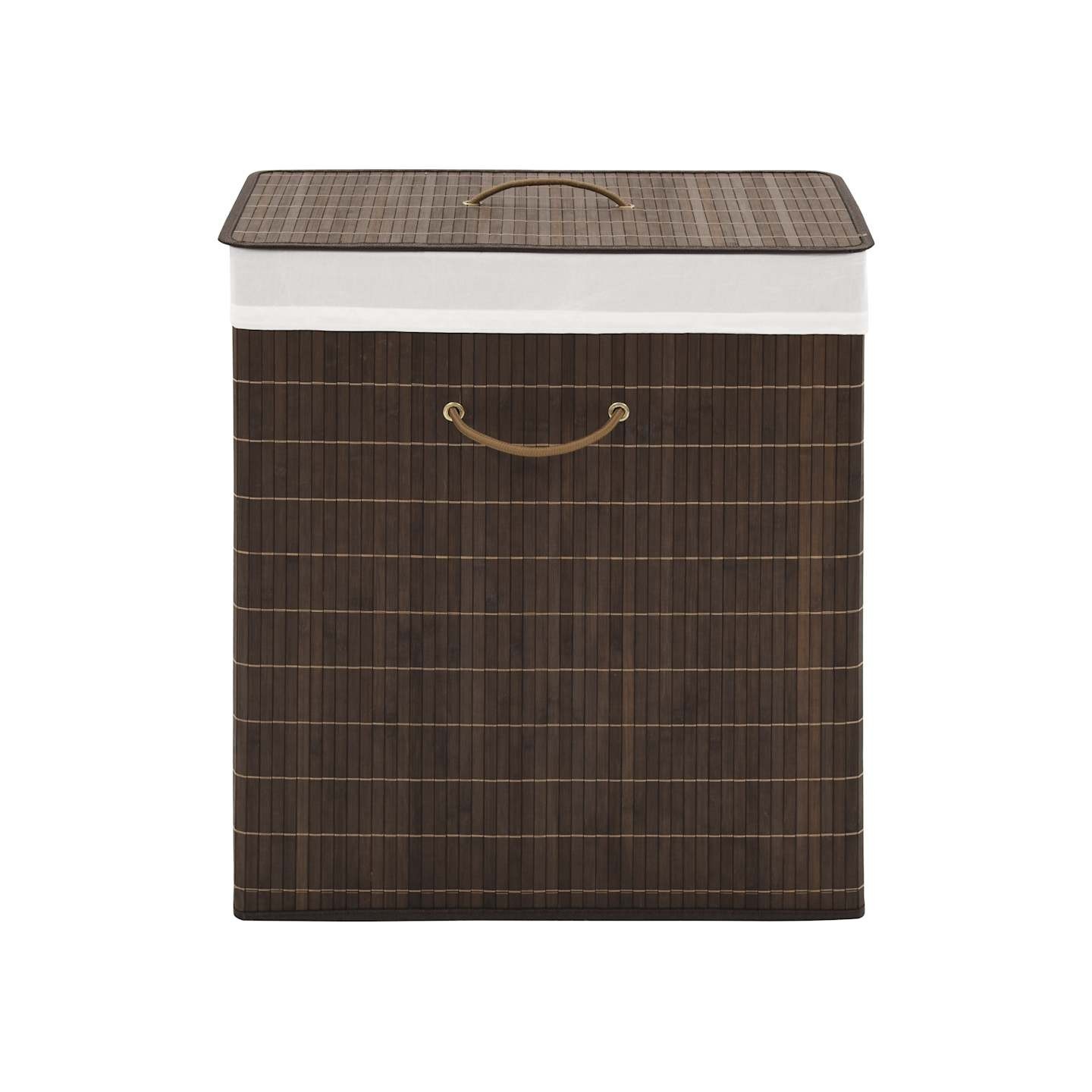 Panier à linge rectangulaire Bambou Marron foncé