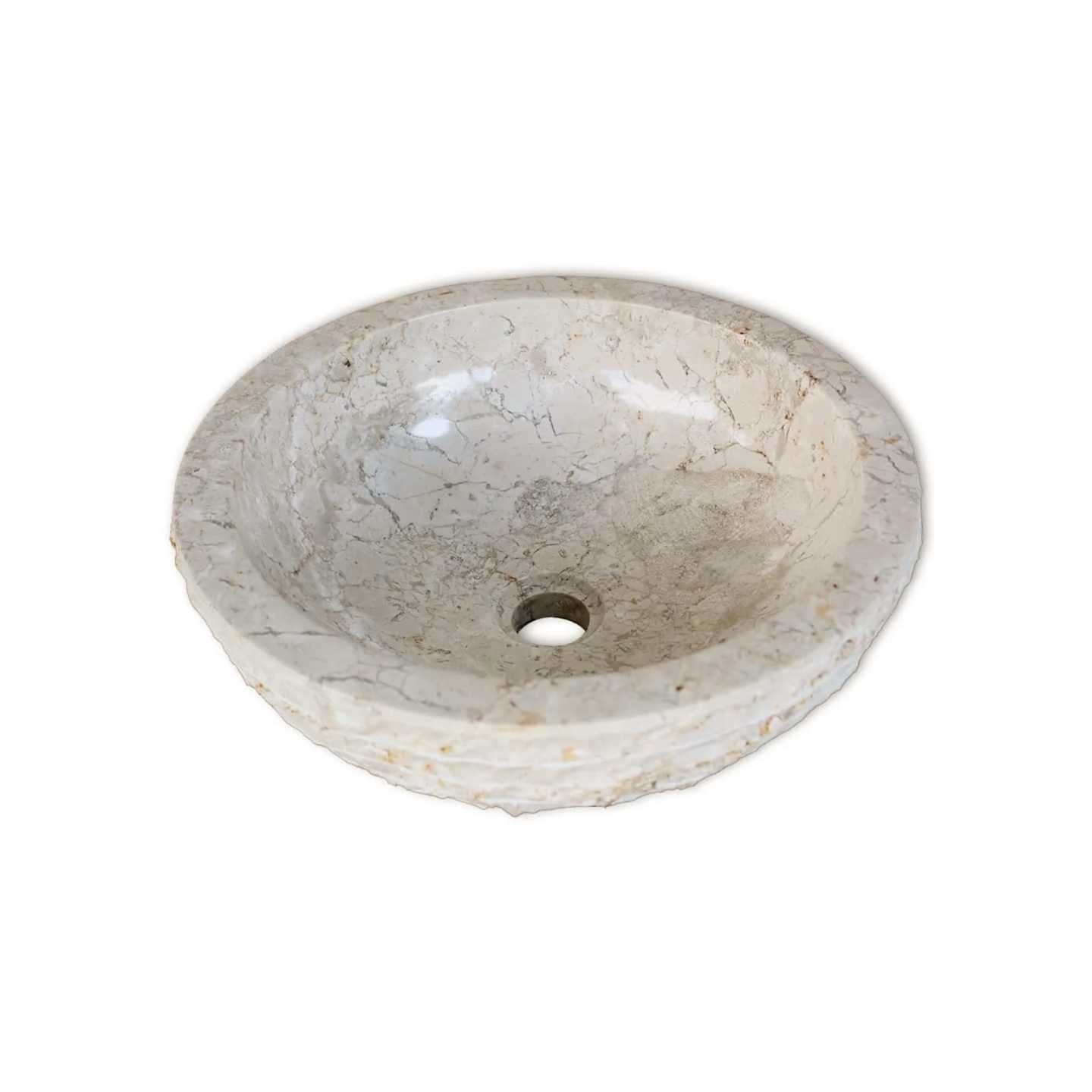 Lavabo Marbre 40 cm Crème