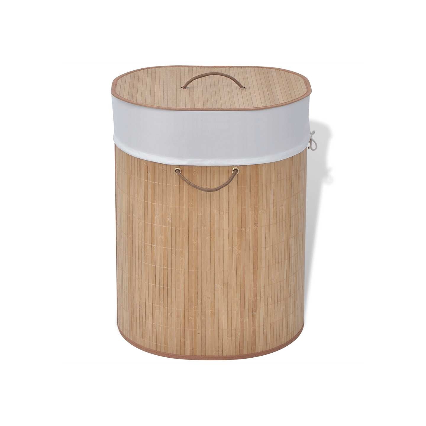Panier à linge ovale Bambou naturel