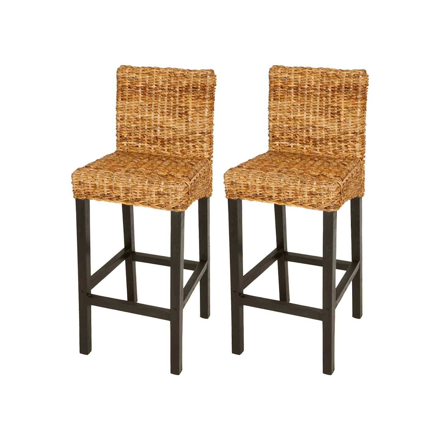 Tabourets de bar lot de 2 Abaca
