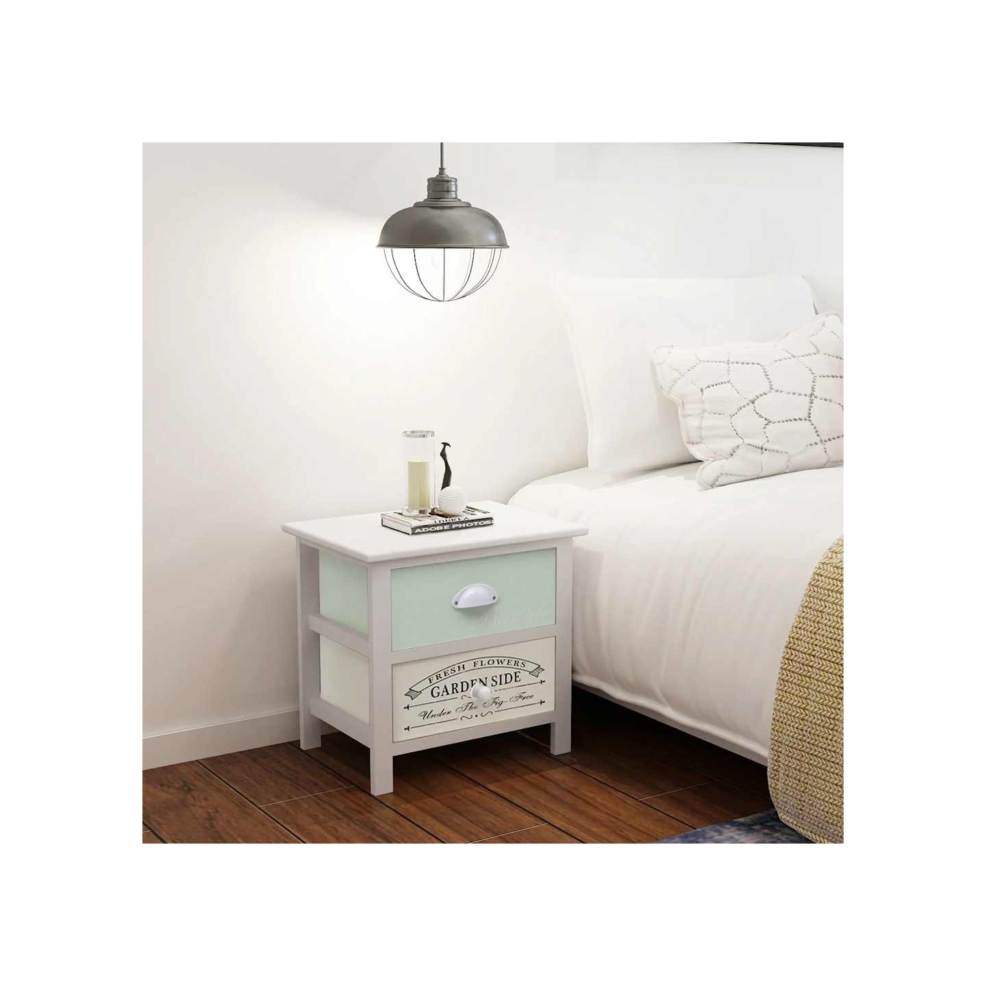 Table de chevet en style français 2 pcs Bois