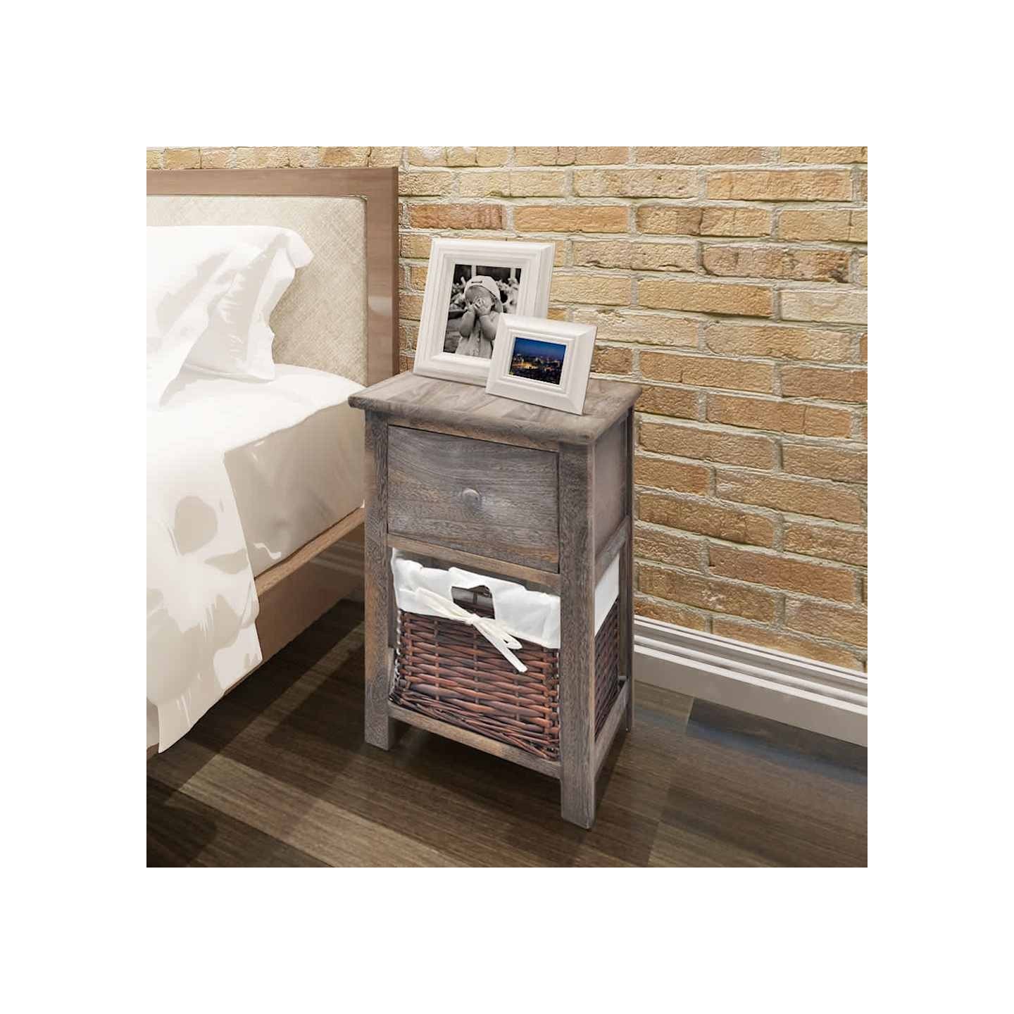 Table de chevet 2 pcs Bois Marron