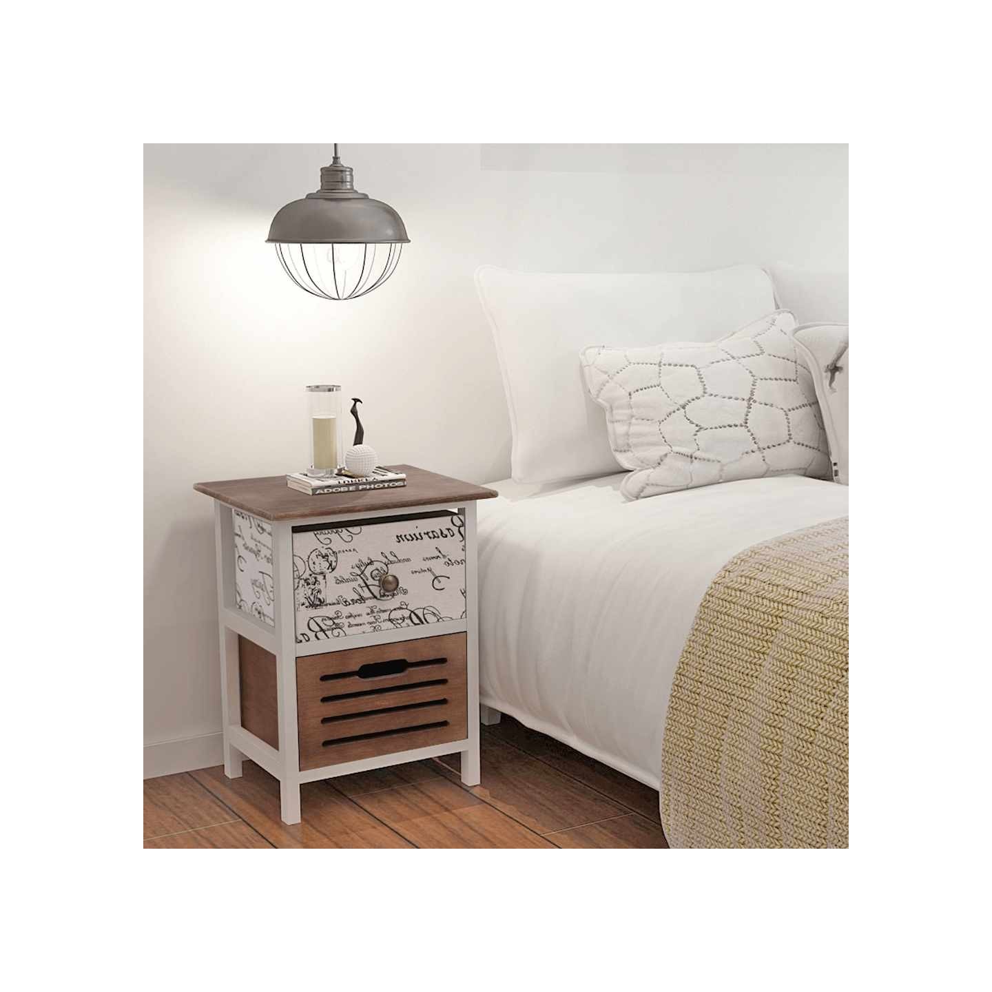 Table de chevet 2 pcs Bois
