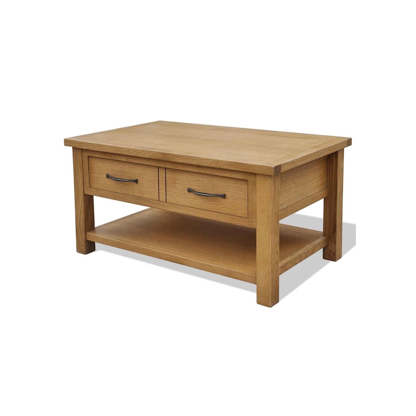 Table basse 88x53x45 cm Bois de chêne massif