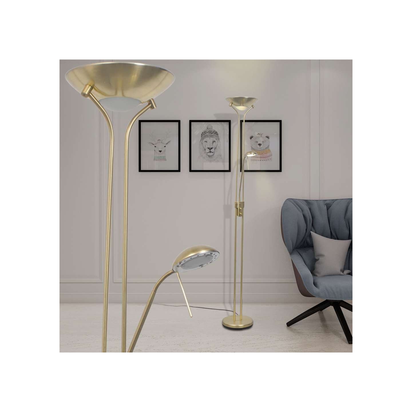 Lampadaire à LED à éclairage réglable 23 W