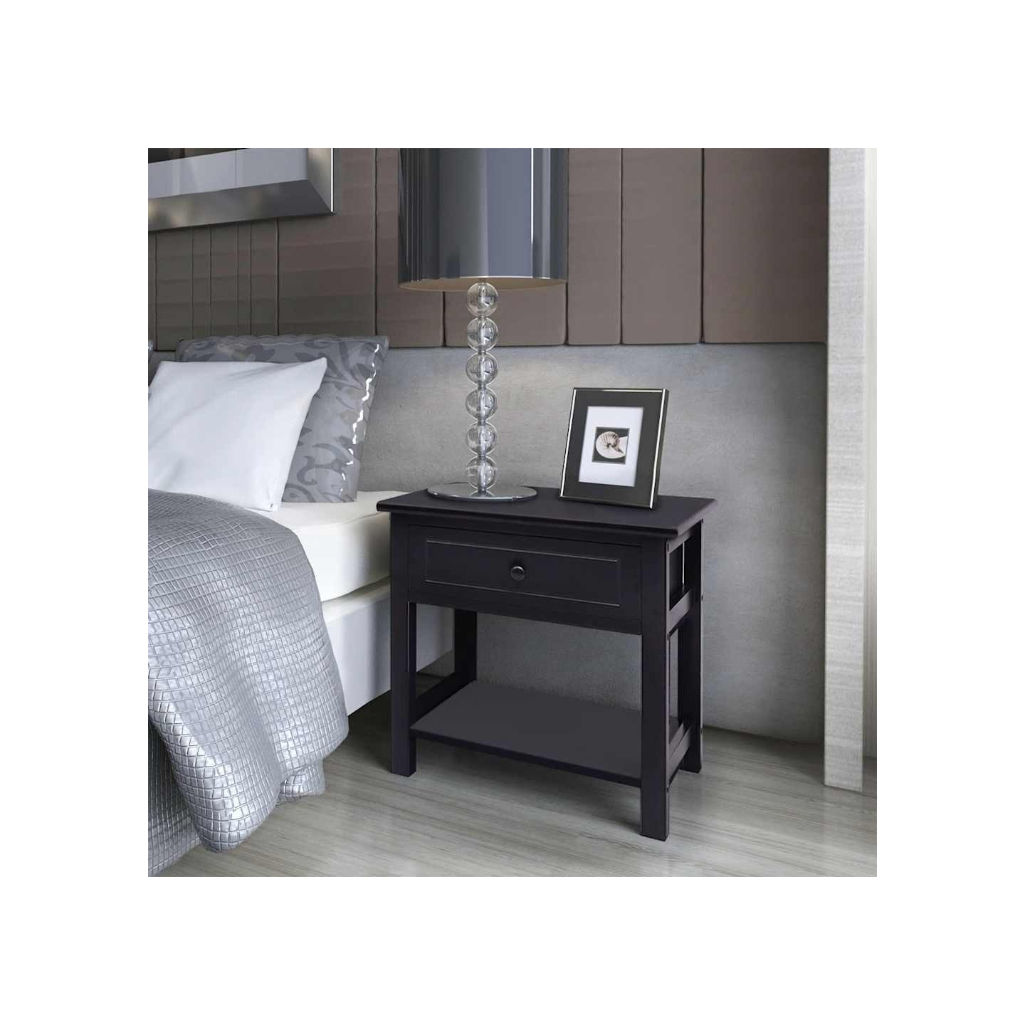 Table de chevet Bois Noir
