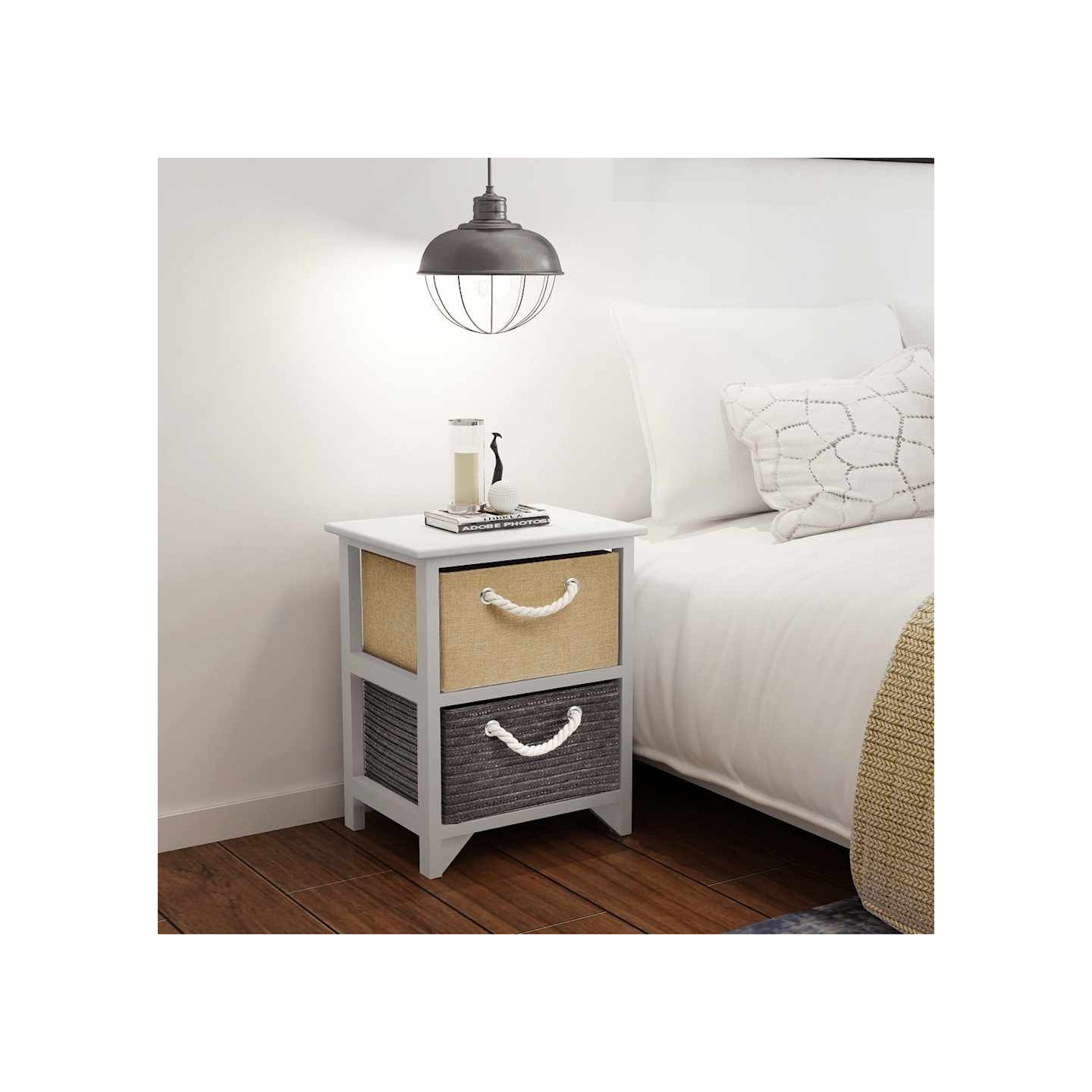 Table de chevet 2 pcs Bois