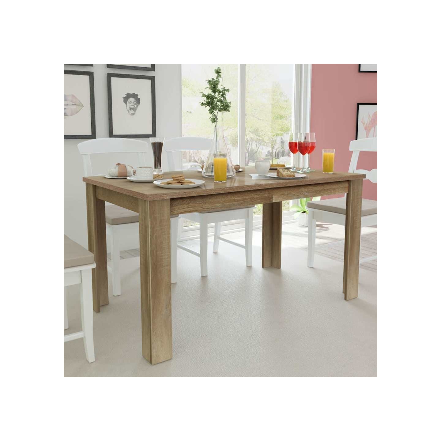 Table à manger 140x80x75 cm chêne