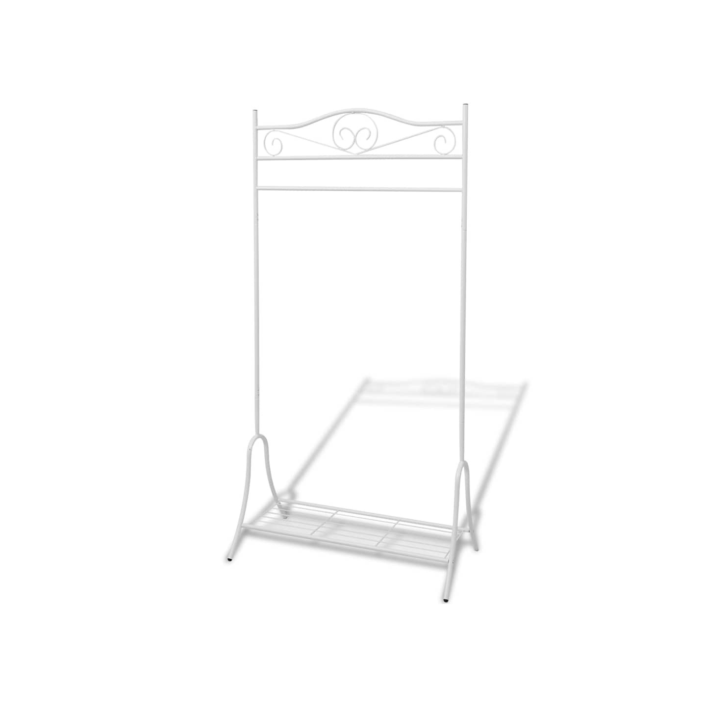 Portant à vêtements Blanc Acier