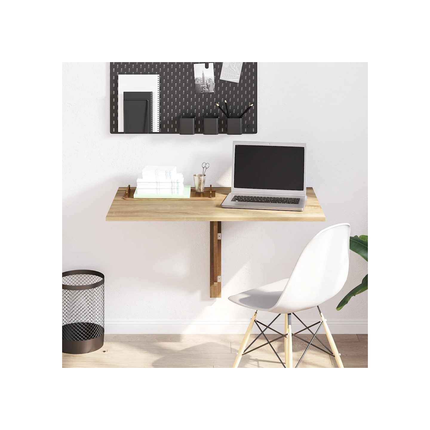 Table murale rabattable en chêne 100x60 cm