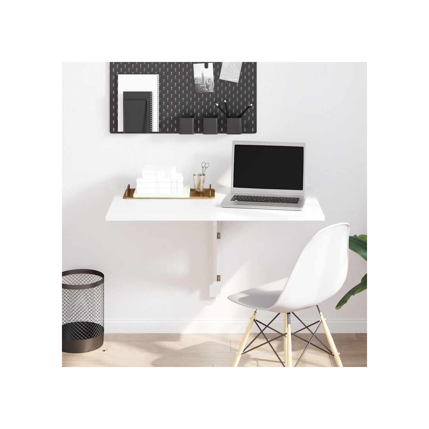 Table murale rabattable Blanc 100x60 cm