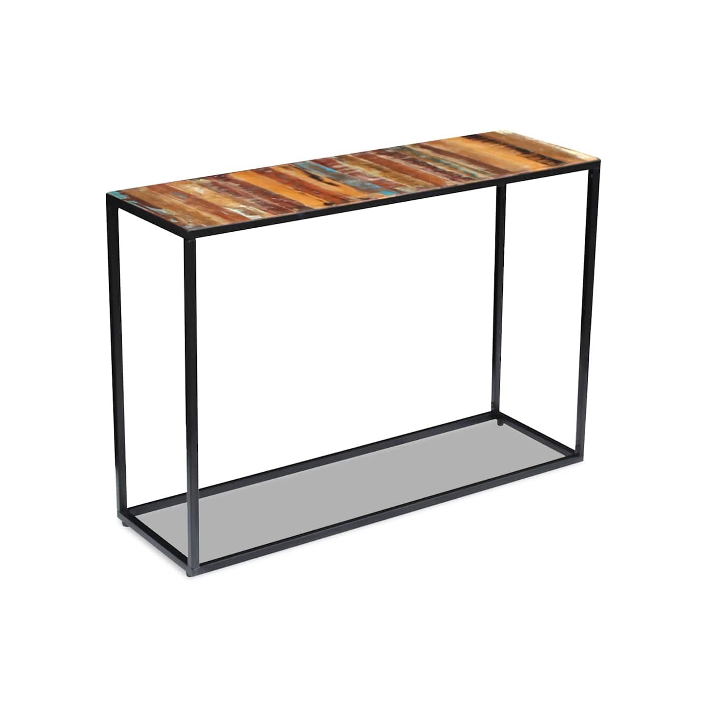 Table console Bois de récupération massif 110x35x76 cm