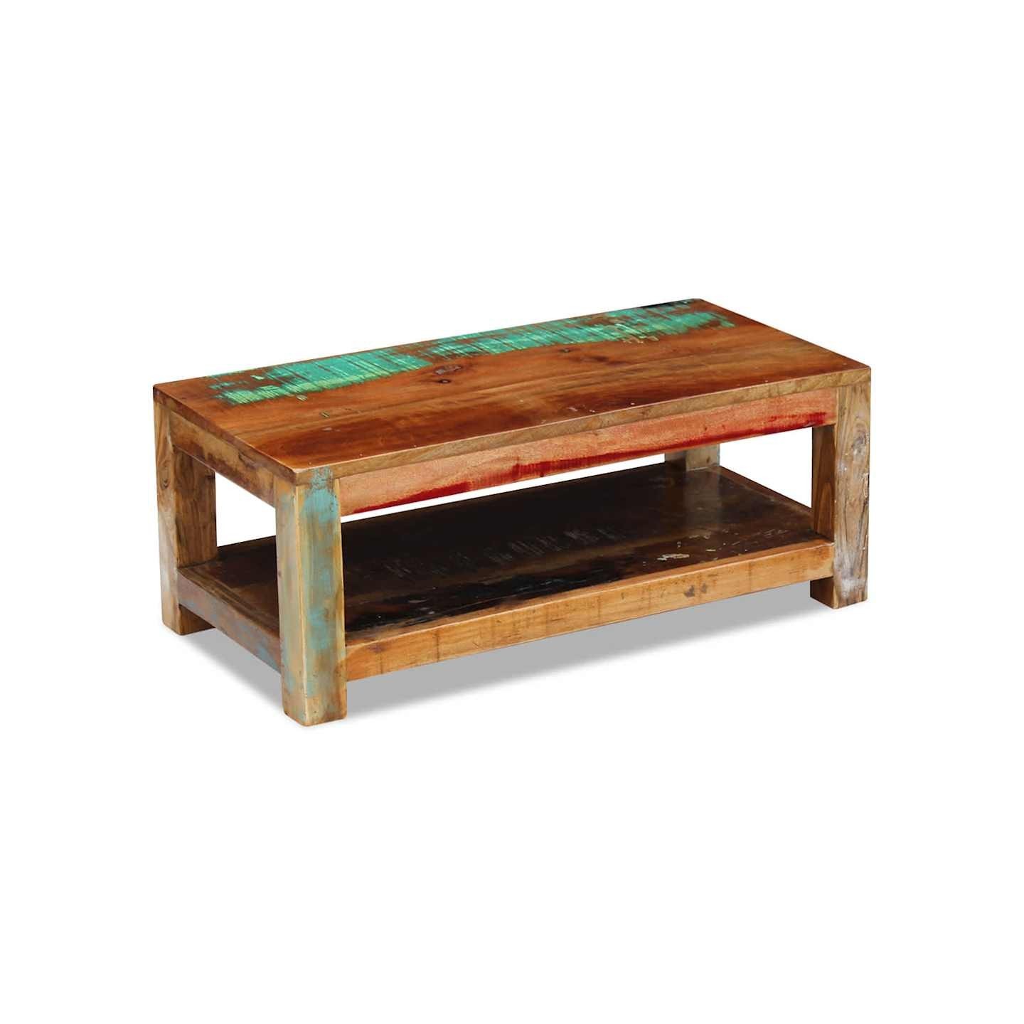 Table basse Bois de récupération massif 90x45x35 cm