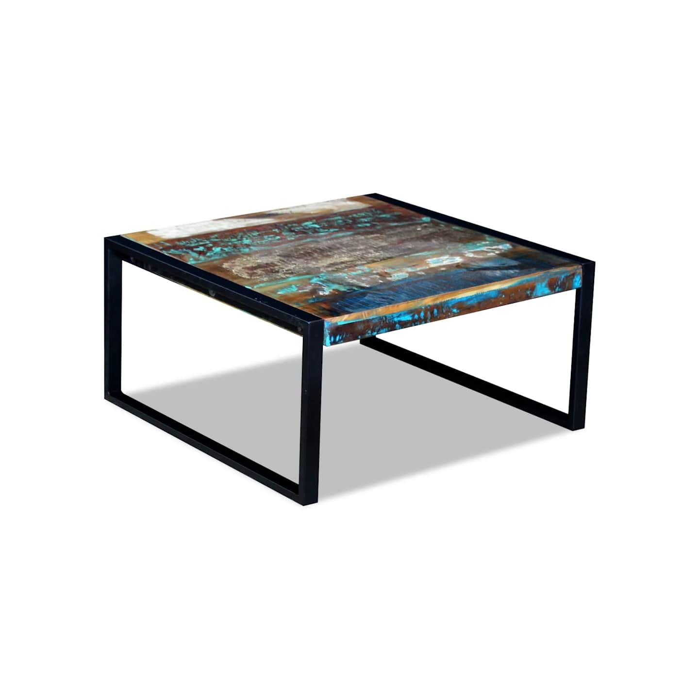 Table basse Bois de récupération massif 80x80x40 cm