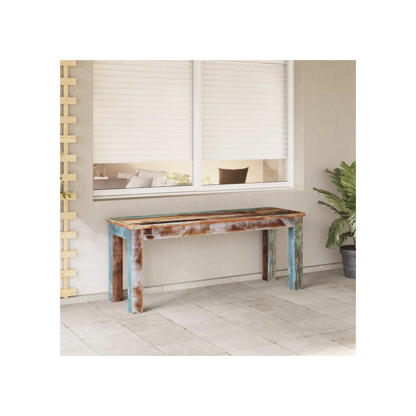 Banc 110x35x45 cm Bois de récupération massif