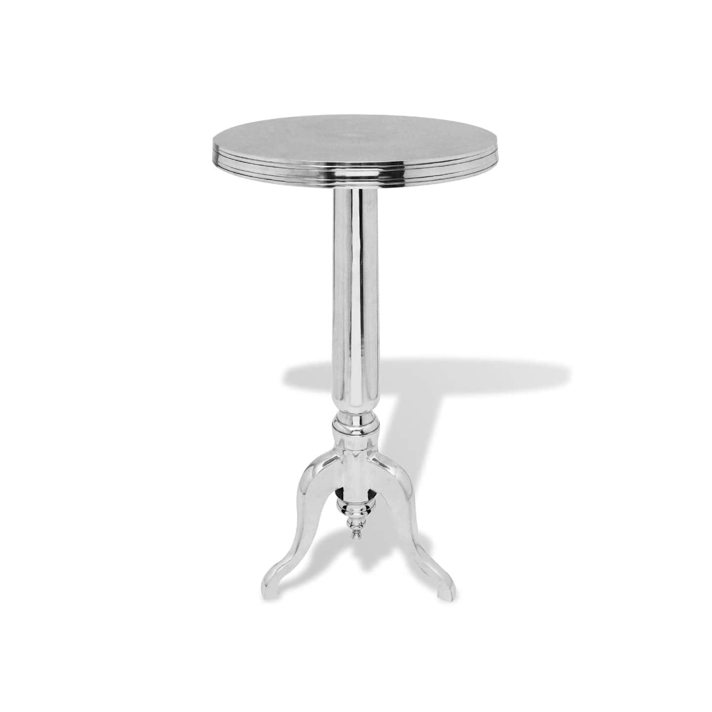 Table auxiliaire ronde Aluminium Argenté