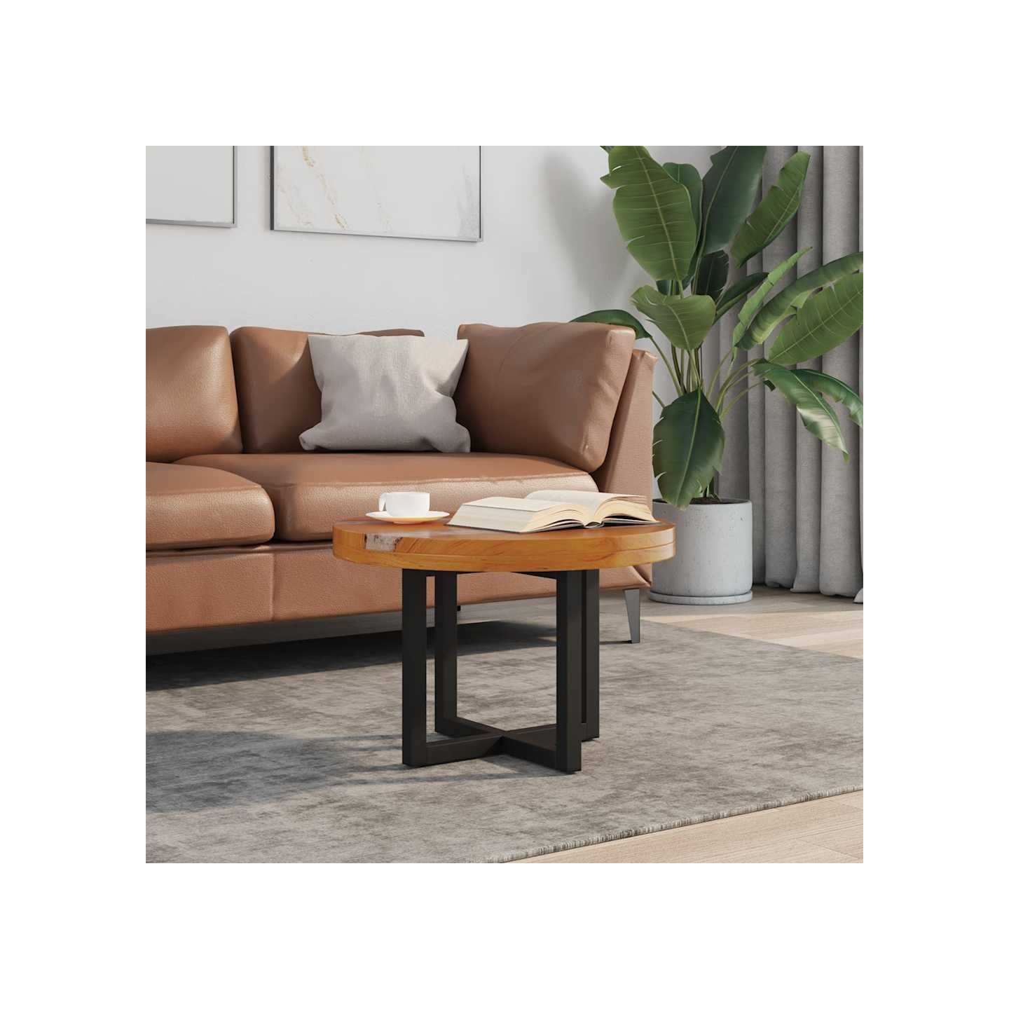 Table basse Teck Résine 60 cm