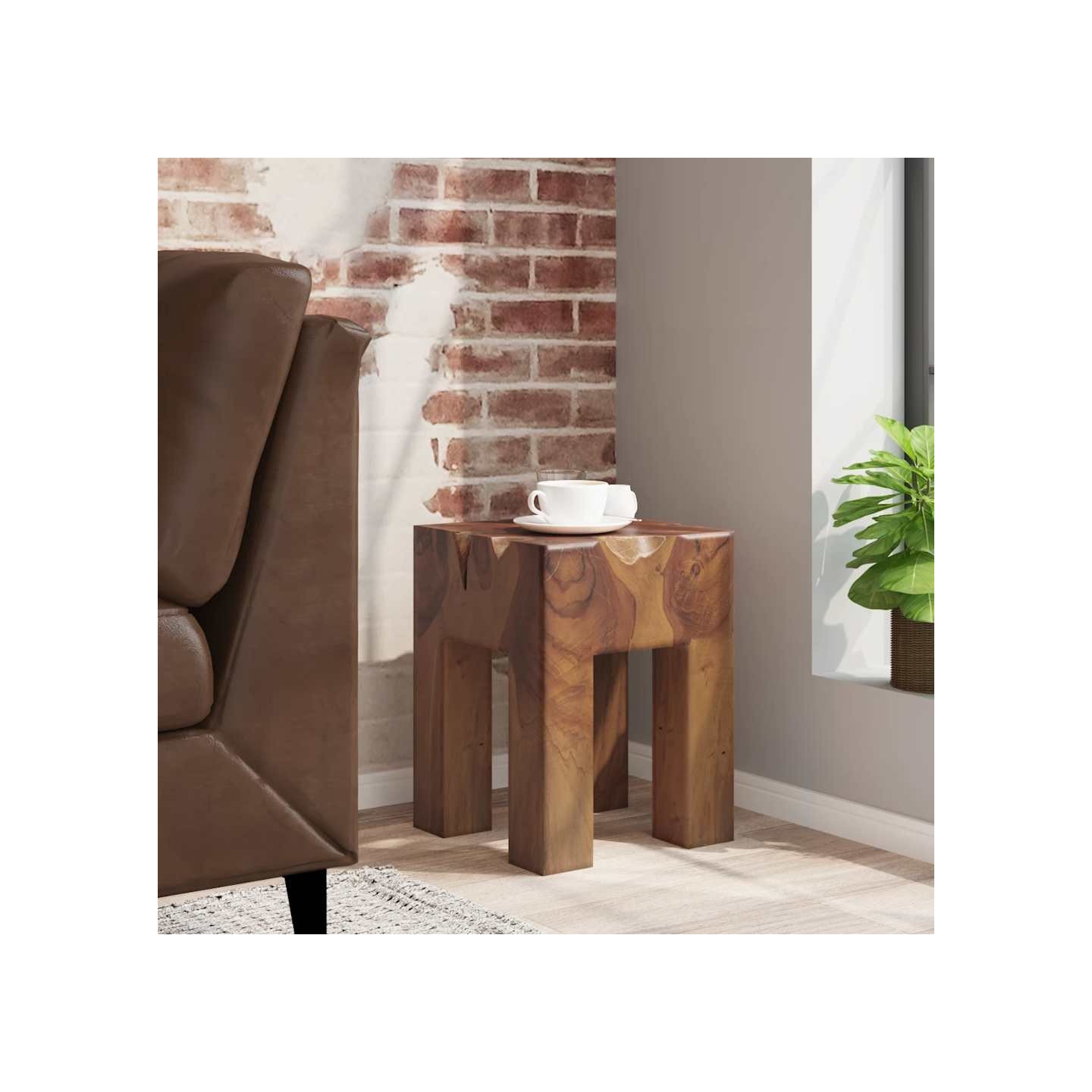 Tabouret Bois de teck massif