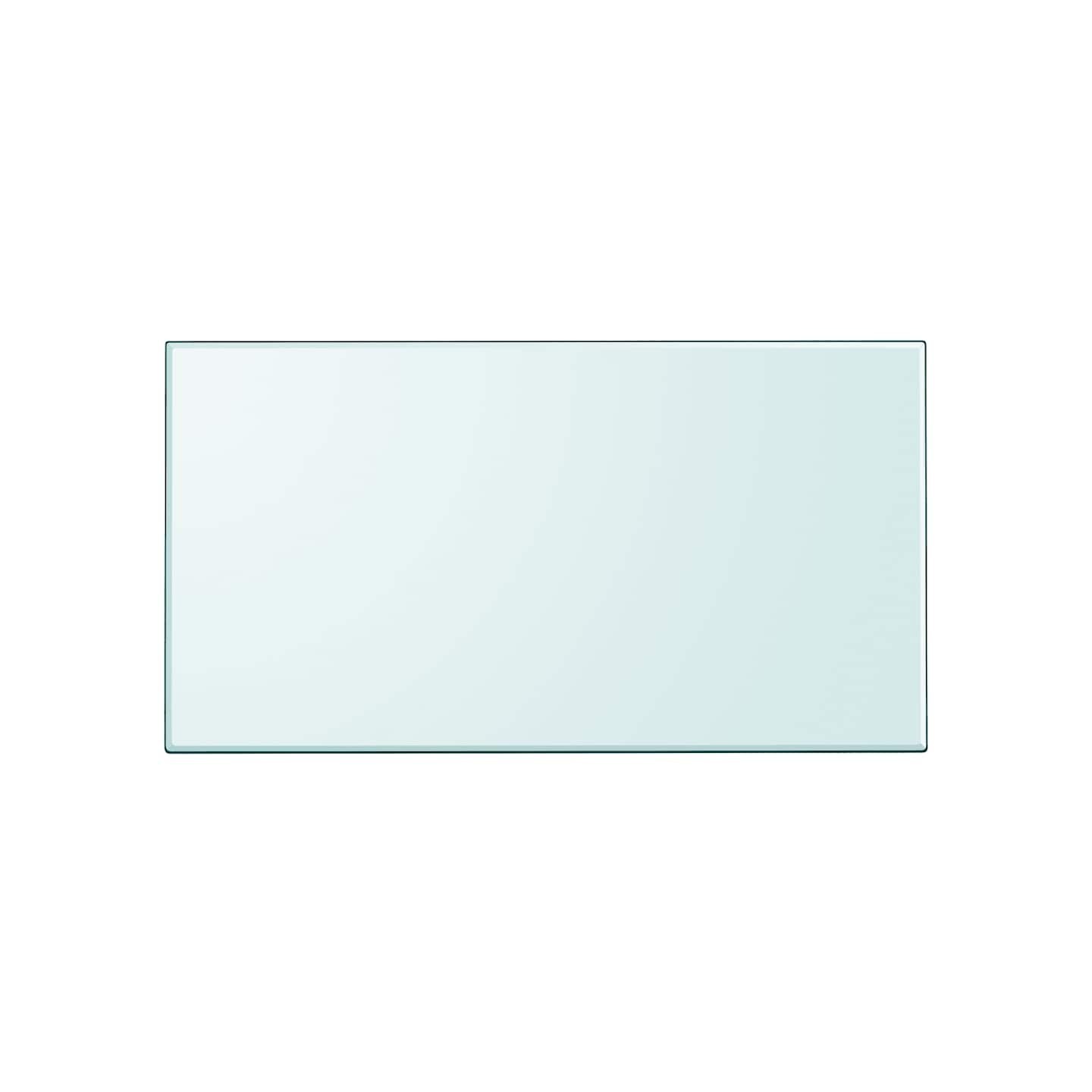 Dessus de table rectangulaire en verre trempé 1200 x 650 mm