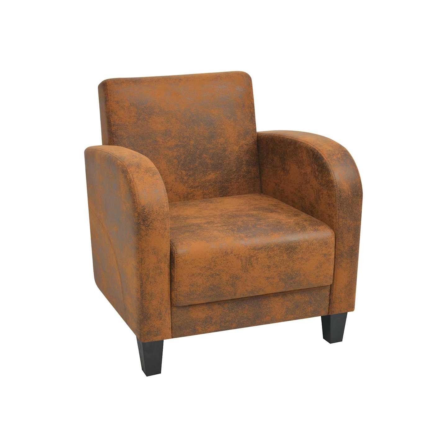 Fauteuil Marron Similicuir daim