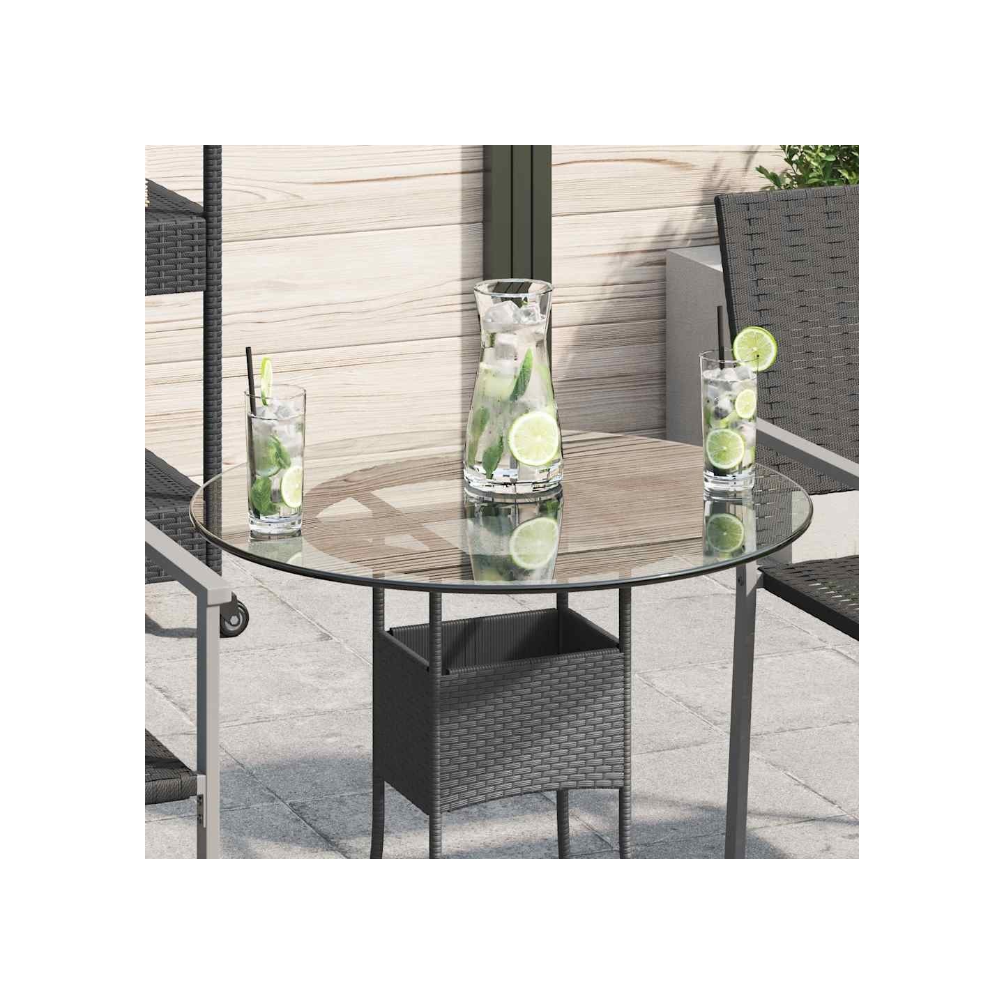 Dessus de table ronde en verre trempé 600 mm
