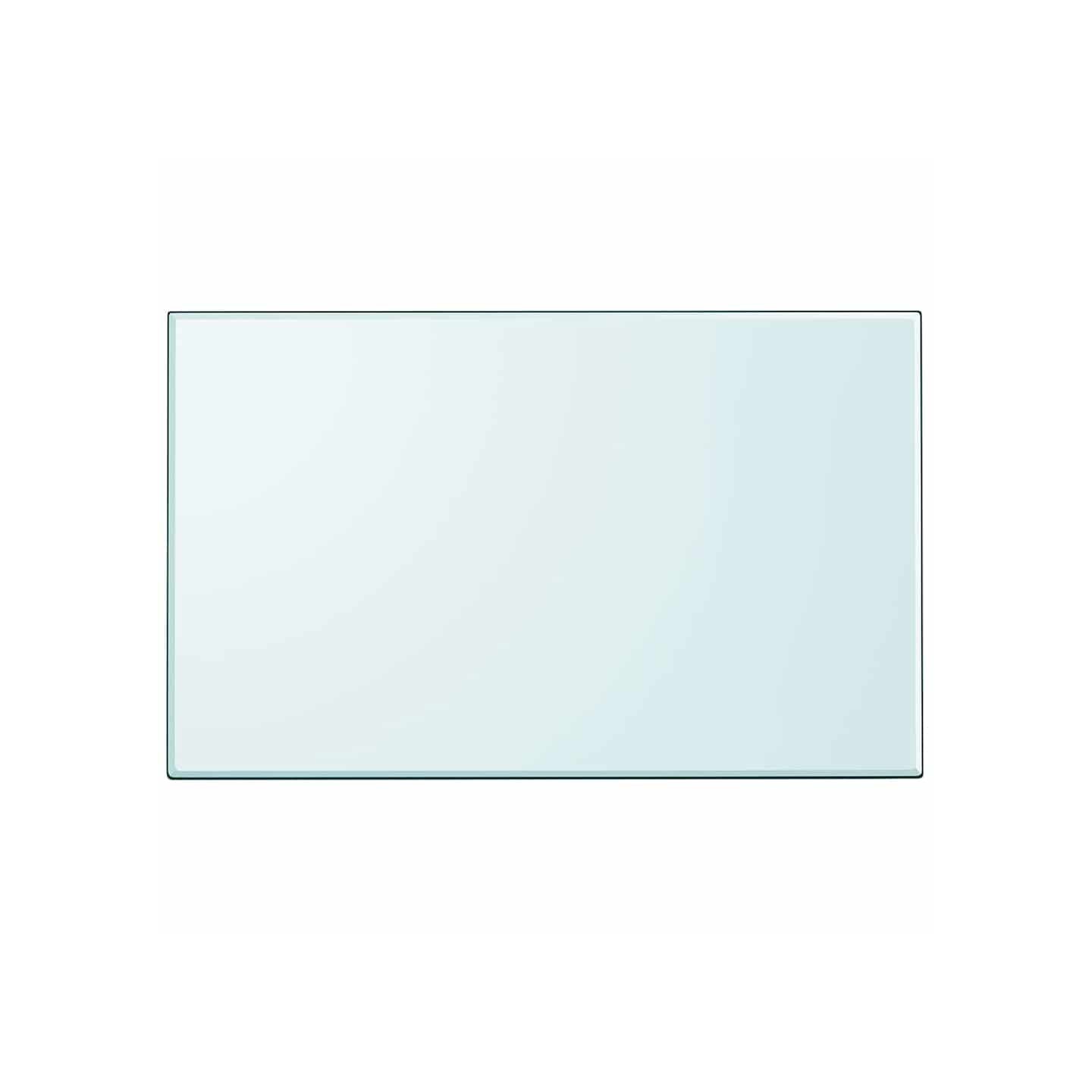 Dessus de table rectangulaire en verre trempé 1000 x 620 mm