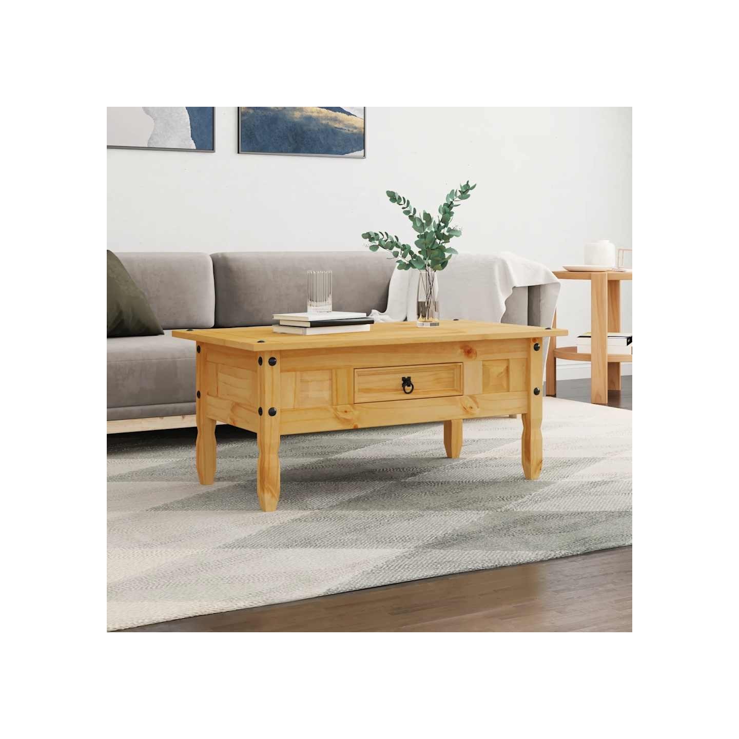 Table basse Pin mexicain Gamme Corona 100 x 55 x 44 cm