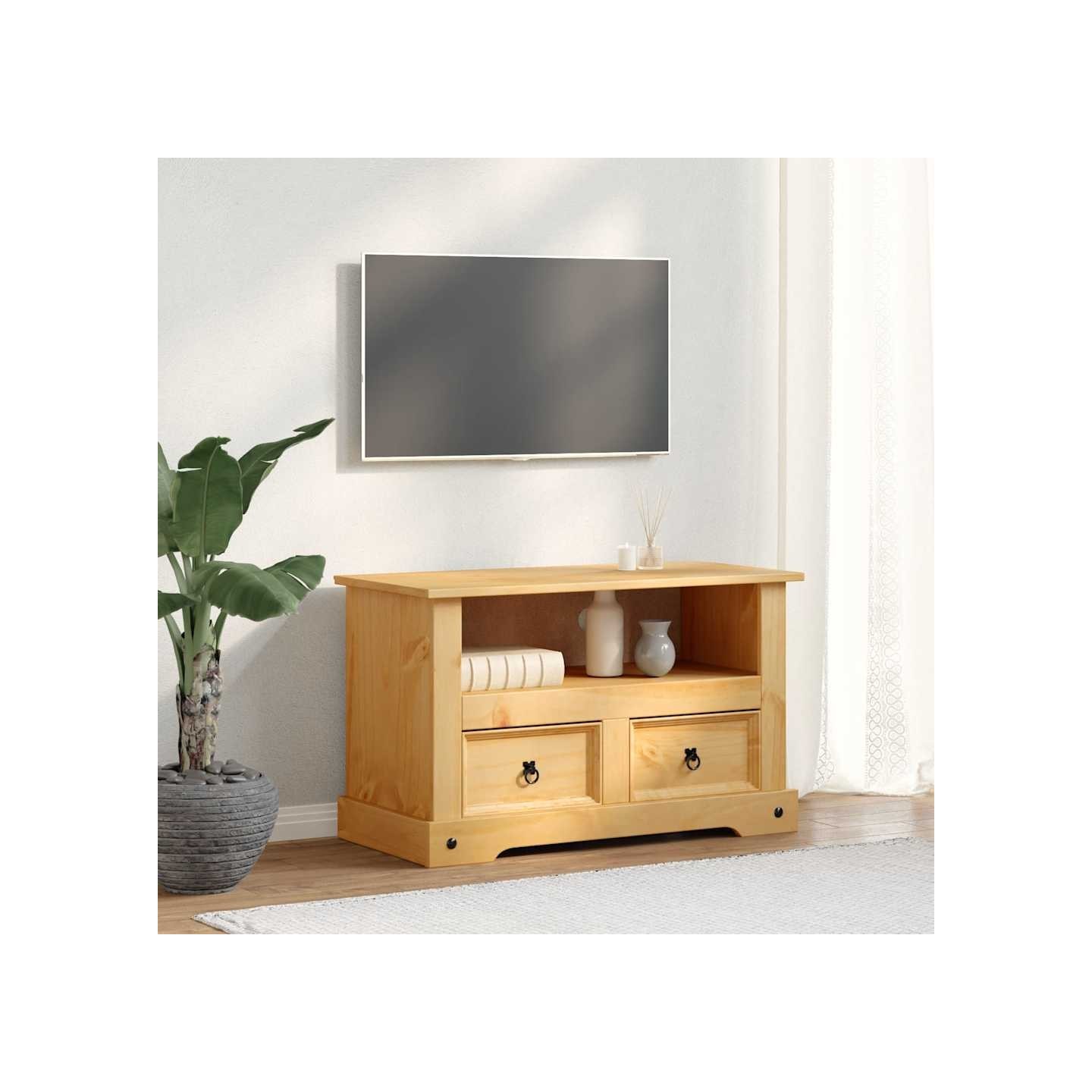 Meuble TV Gamme Corona pin mexicain 91x43x56 cm