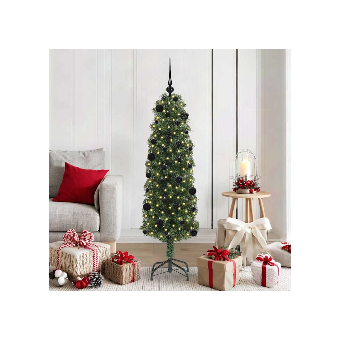 Sapin de Noël artificiel Vert 150 cm PVC et acier et plastique