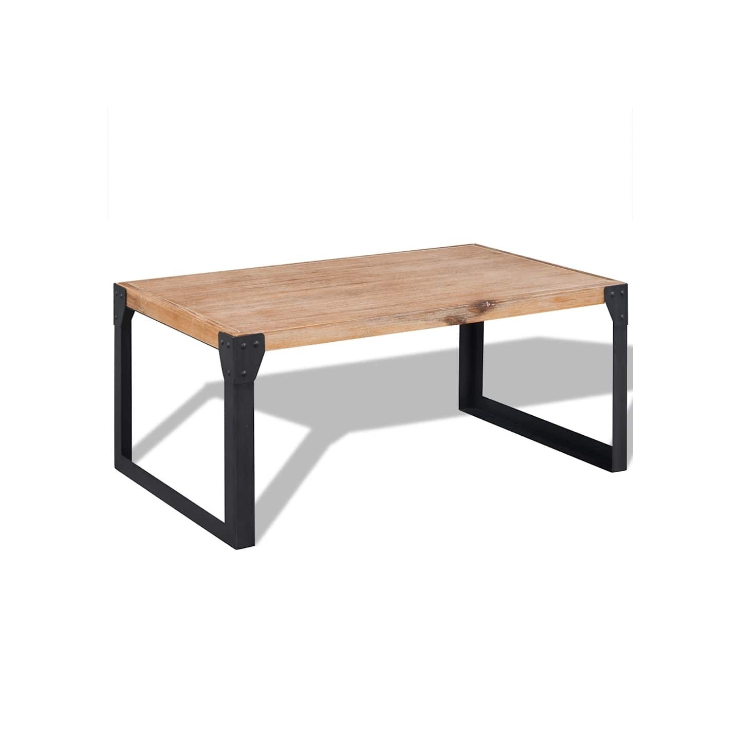 Table basse bois d'acacia massif 100x60x45 cm