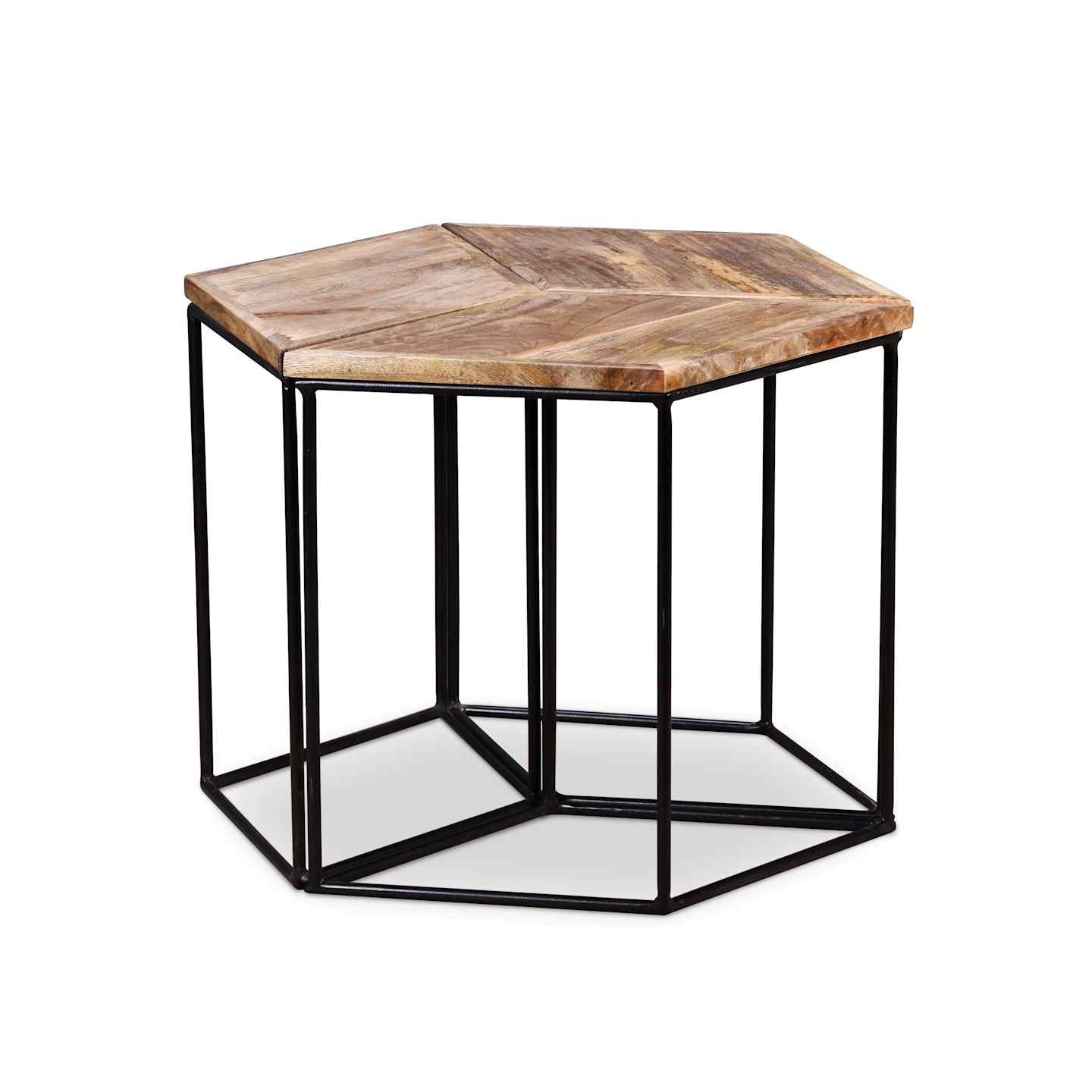 Table basse Bois de manguier massif 56x48x40 cm