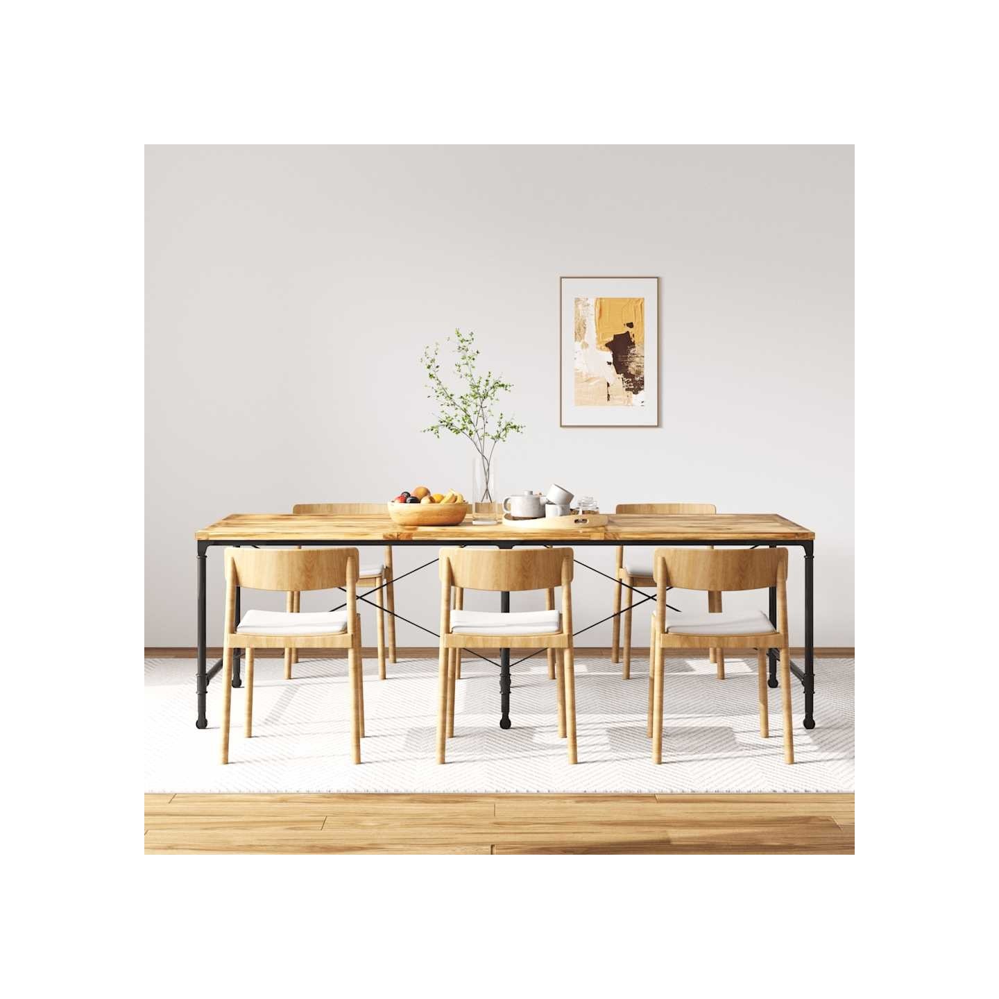 Table à manger Bois de manguier massif 240 cm