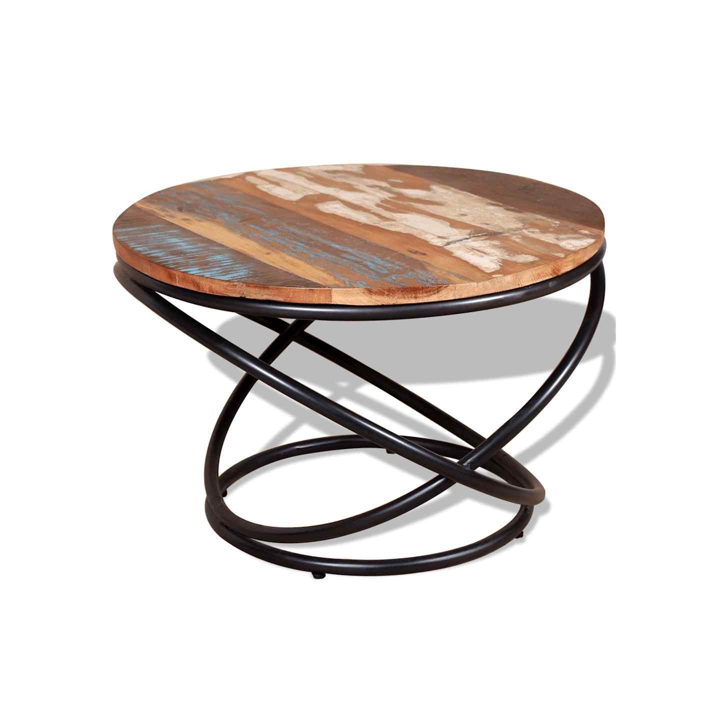 Table basse Bois de récupération massif 60x60x40 cm